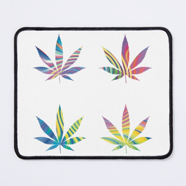 Item preview, Psychedelic Colors Marijuana Leaf Pattern 4 Sticker Multipack Version 22 designed and sold by YomeHayin.