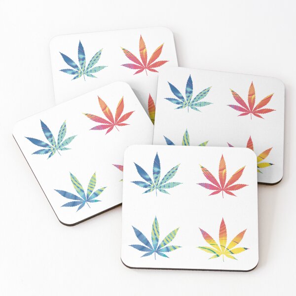 Item preview, Psychedelic Colors Marijuana Leaf Pattern 4 Sticker Multipack Version 23 designed and sold by YomeHayin.