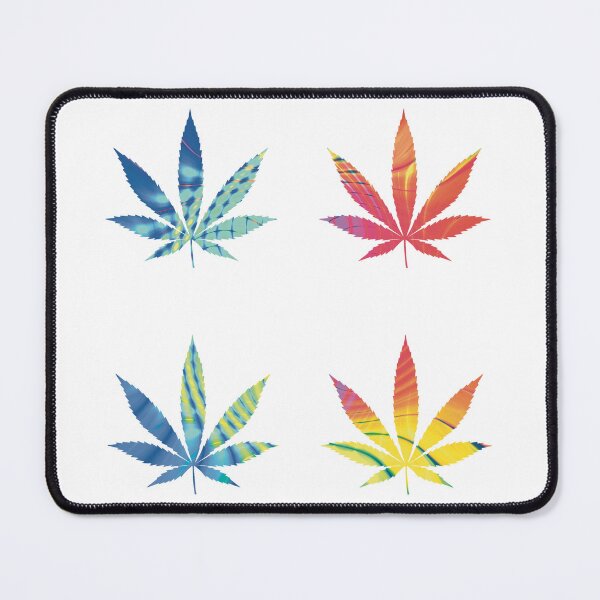Item preview, Psychedelic Colors Marijuana Leaf Pattern 4 Sticker Multipack Version 23 designed and sold by YomeHayin.