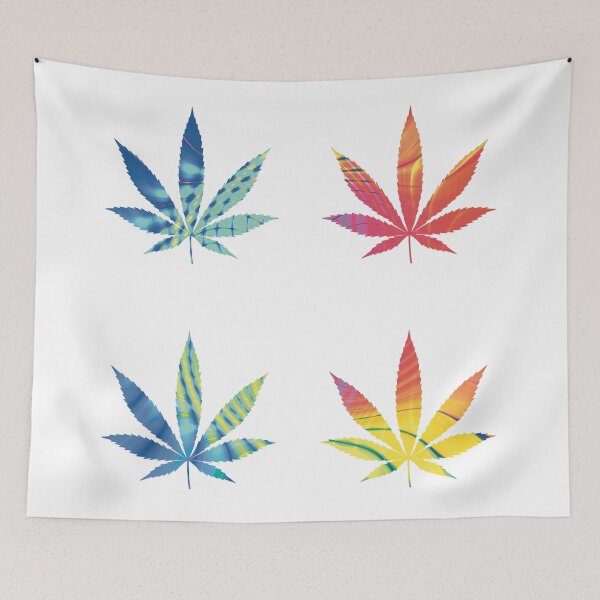 Item preview, Psychedelic Colors Marijuana Leaf Pattern 4 Sticker Multipack Version 23 designed and sold by YomeHayin.