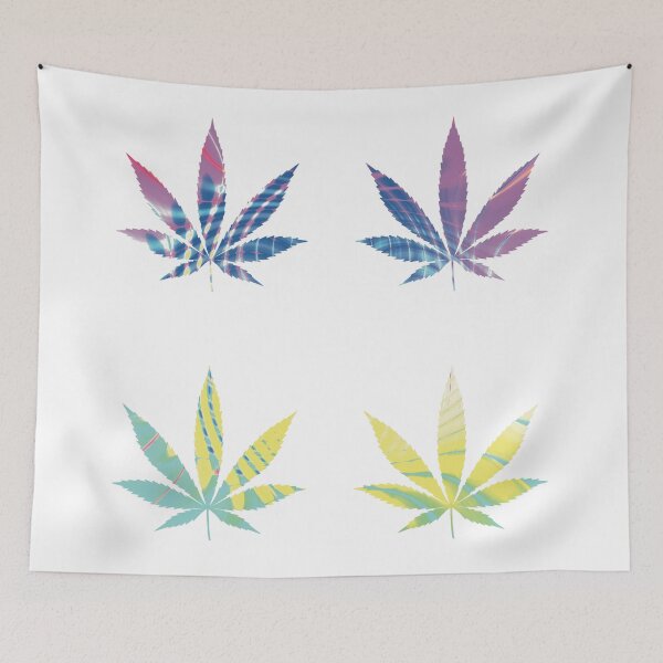 Item preview, Psychedelic Colors Marijuana Leaf Pattern 4 Sticker Multipack Version 24 designed and sold by YomeHayin.
