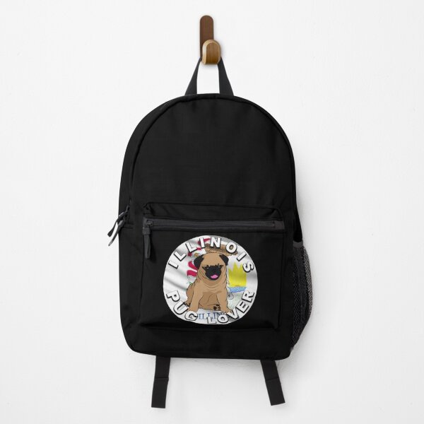 Item preview, Illinois pug lover, flag artistic dog designed and sold by SamRVstore.
