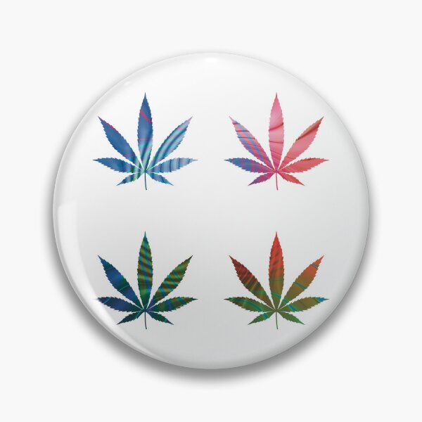 Item preview, Psychedelic Colors Marijuana Leaf Pattern 4 Sticker Multipack Version 25 designed and sold by YomeHayin.