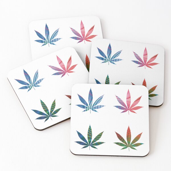 Item preview, Psychedelic Colors Marijuana Leaf Pattern 4 Sticker Multipack Version 25 designed and sold by YomeHayin.