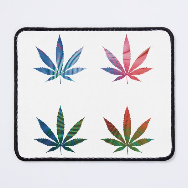 Item preview, Psychedelic Colors Marijuana Leaf Pattern 4 Sticker Multipack Version 25 designed and sold by YomeHayin.