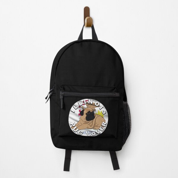 Item preview, Illinois pug lover, flag artistic style 2 dog designed and sold by SamRVstore.