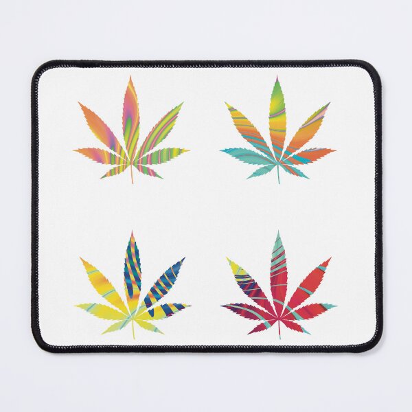 Item preview, Psychedelic Colors Marijuana Leaf Pattern 4 Sticker Multipack Version 26 designed and sold by YomeHayin.