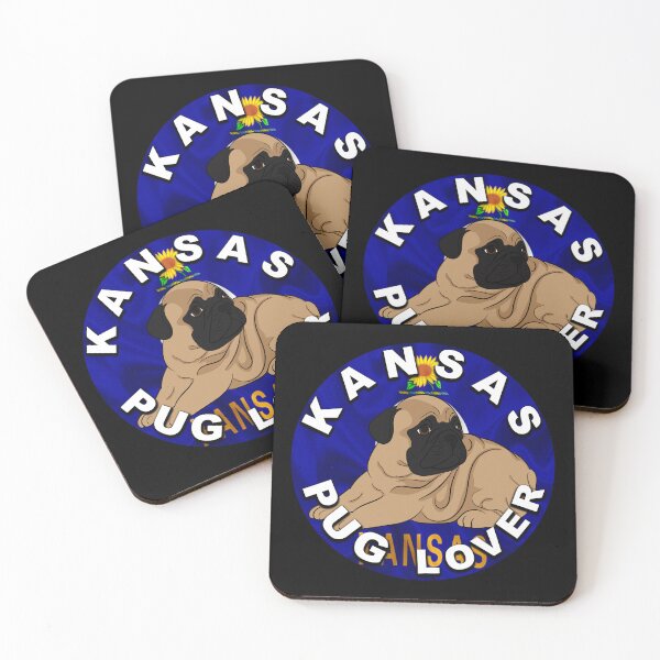 Item preview, Kansas pug lover, flag artistic style 2 dog designed and sold by SamRVstore.