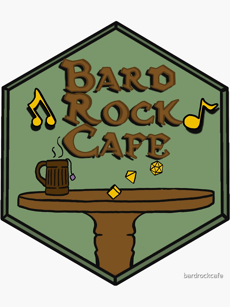 Thumbnail 3 of 3, Sticker, Bard Rock Cafe Logo designed and sold by bardrockcafe.