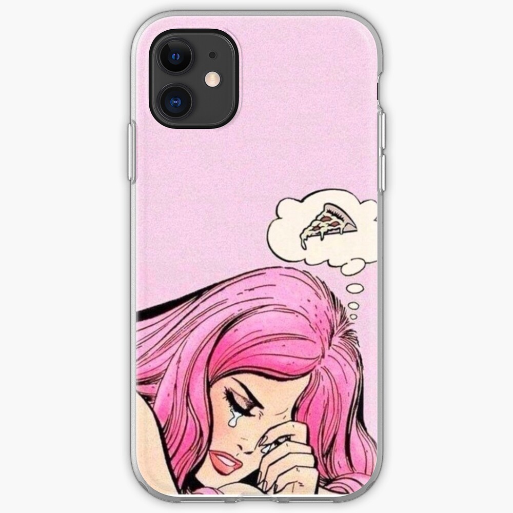 Thinkin' About Pizza Aesthetic iPhone Case & Cover