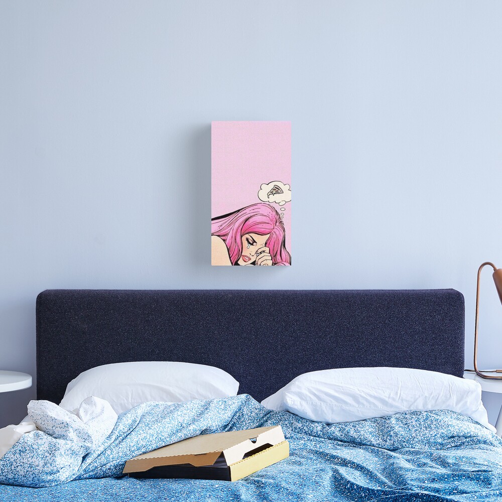 Thinkin' About Pizza Aesthetic Canvas Print