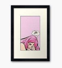 Thinkin' About Pizza Aesthetic Framed Print