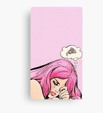 Thinkin' About Pizza Aesthetic Canvas Print