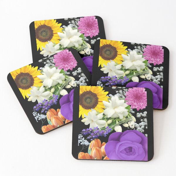 Item preview, Lovely Colorful Flower Blossoms Digital Collage Design designed and sold by EarthArtDesigns.