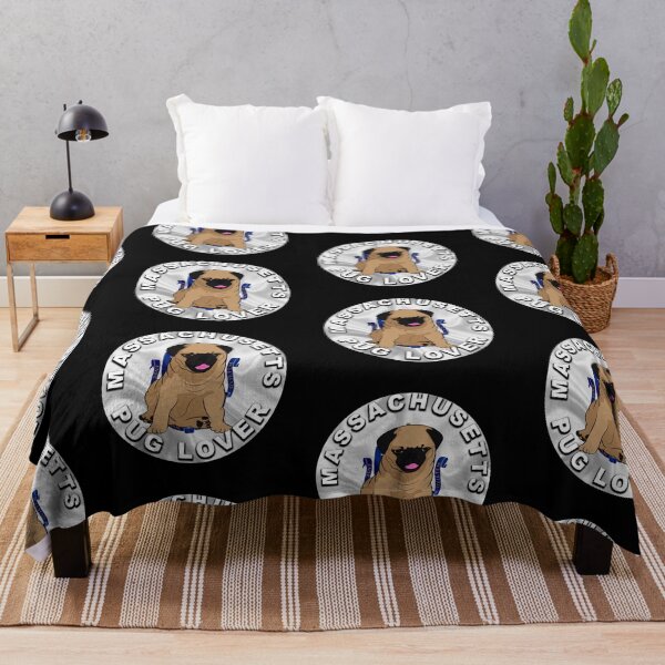 Item preview, Massachusetts pug lover, flag artistic dog designed and sold by SamRVstore.