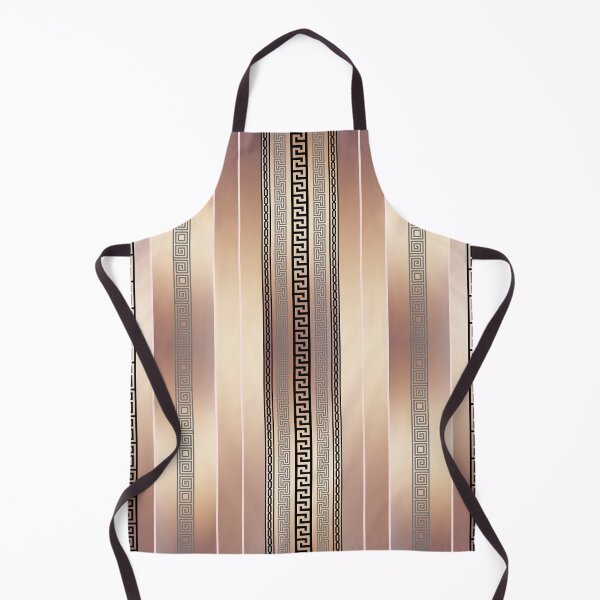 Item preview, Greek Keys Meander Pink Peach Grey Black Stripe designed and sold by Yiorgos Designs.