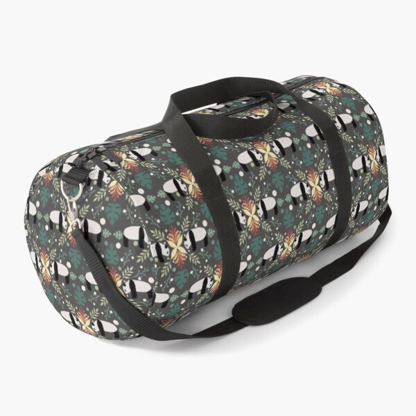 Item preview, Maximalist Folk Pattern Pandas on Gray - 1000Pandas by Amanda Roos designed and sold by Amanda Roos.
