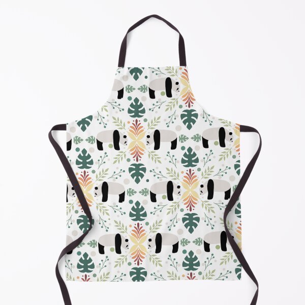 Item preview, Maximalist Folk Pattern Pandas on White- 1000Pandas by Amanda Roos designed and sold by Amanda Roos.
