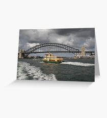 boat and habour Greeting Card