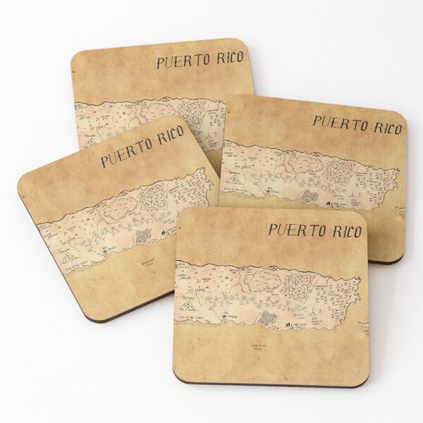 Item preview, Puerto Rico as a fantasy map designed and sold by aldayuan.