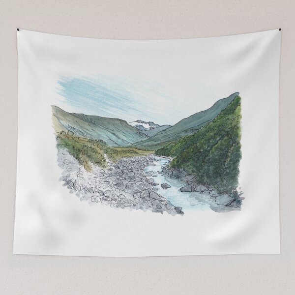 Item preview, Matukituki West Branch Watercolour designed and sold by Tom Napper Design.