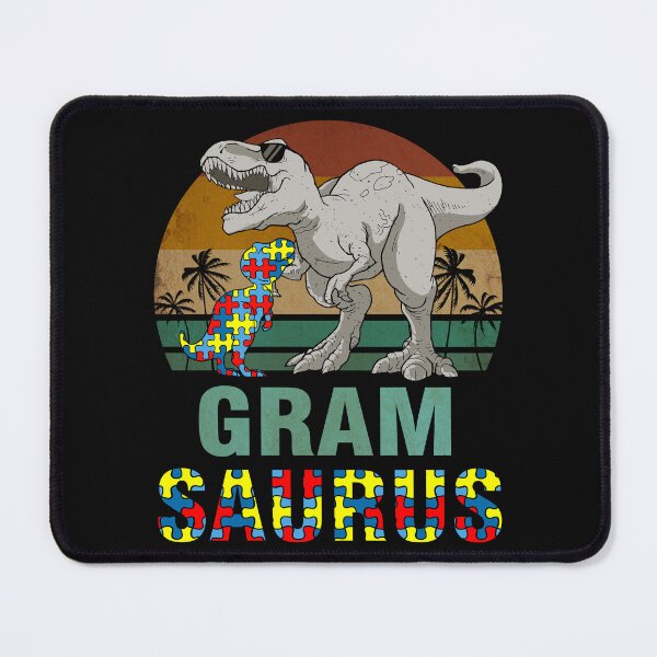 Item preview, Gramsaurus Dinosaur T Rex Gram Saurus Autism Awareness designed and sold by RetroStyle247.