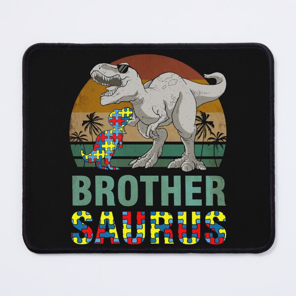 Item preview, Brothersaurus Dinosaur T Rex Brother Saurus Autism Awareness designed and sold by RetroStyle247.