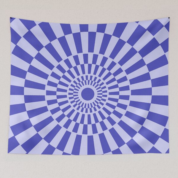 Item preview, Abstract baby blue and violet kaleidoscop pattern designed and sold by Thegentleshop.
