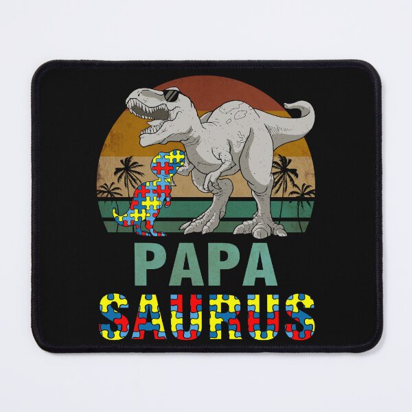 Item preview, Papasaurus Dinosaur T Rex Papa Saurus Autism Awareness designed and sold by RetroStyle247.