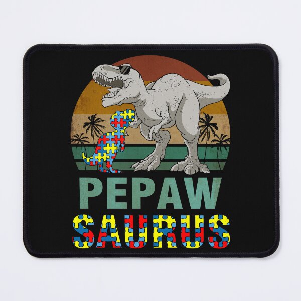 Item preview, Pepawsaurus Dinosaur T Rex Pepaw Saurus Autism Awareness designed and sold by RetroStyle247.