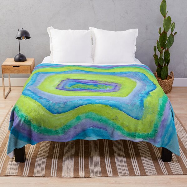 Item preview, Abstract Watercolor Geode In Cool Colors designed and sold by Express Yourself Artshop.
