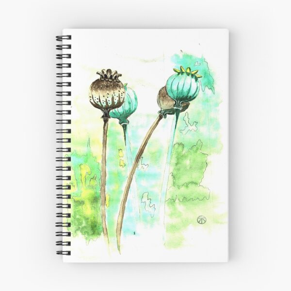 Item preview, Abstrct blue and green poppy designed and sold by Kajper.