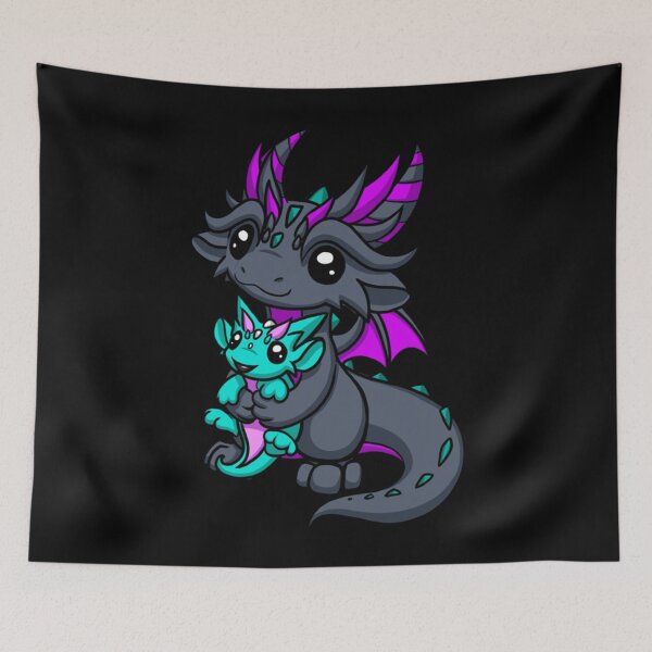 Item preview, Maman Dragon tenant bébé . classique designed and sold by hillishqwhil.