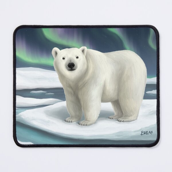 Item preview, Arctic Aurora Polar Bear illustration designed and sold by ArtByBreah.