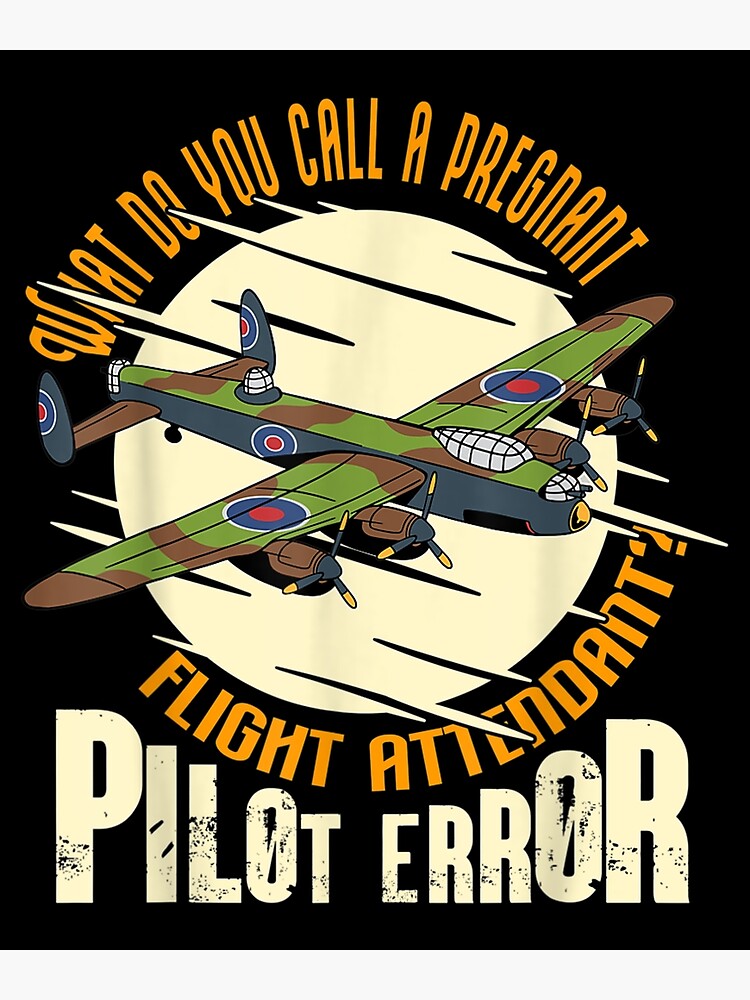 what-do-you-call-a-pregnant-flight-attendant-pilot-error-poster-by