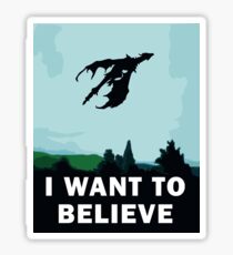 I Want To Believe... In Dragons Sticker