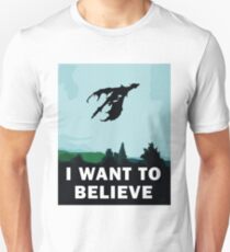 Ich möchte ... in Drachen glauben Unisex T-Shirt