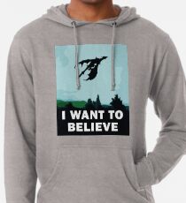 Ich möchte ... in Drachen glauben Leichter Hoodie