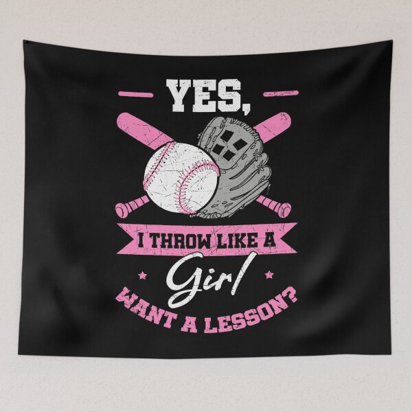 Item preview, Yes I Throw Like A Girl Want A Lesson Baseball Softball Gift designed and sold by RichardxBen.