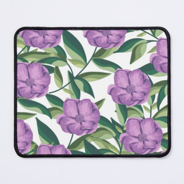 Item preview, Green Leaves and Purple Wild flower Pattern designed and sold by GraphicsClub.