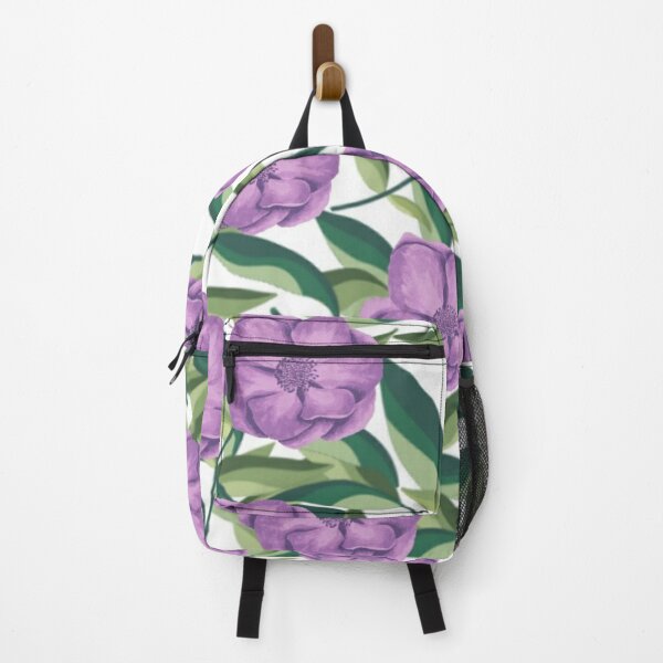 Item preview, Green Leaves and Purple Wild flower Pattern designed and sold by GraphicsClub.