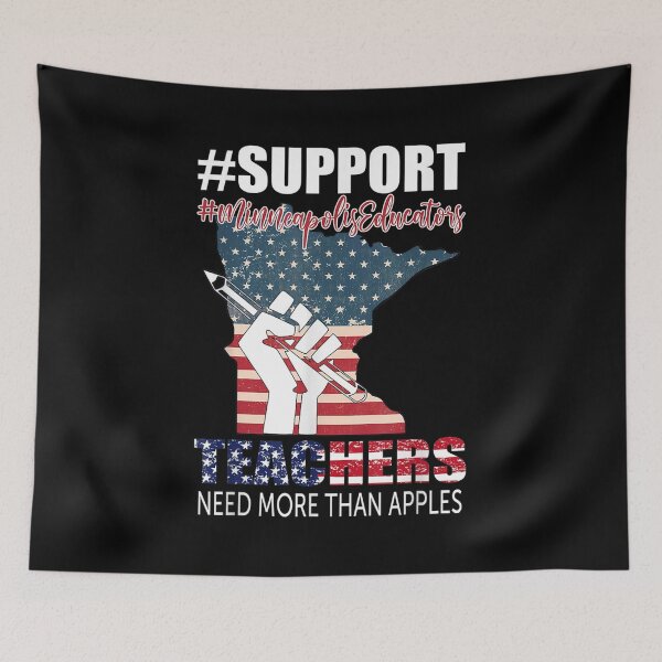 Item preview, Fun Teacher Walkout I Support Minneapolis Educators Us Flag  designed and sold by doriaali.