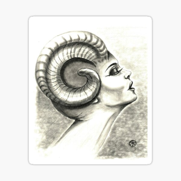 Item preview, Girl with the animal horns designed and sold by Kajper.