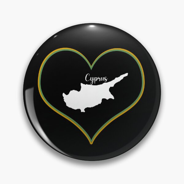 Item preview, Black Heart Cyprus Map designed and sold by Astralia.