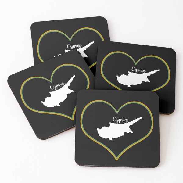 Item preview, Black Heart Cyprus Map designed and sold by Astralia.