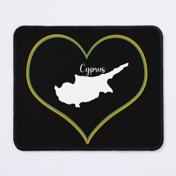 Item preview, Black Heart Cyprus Map designed and sold by Astralia.