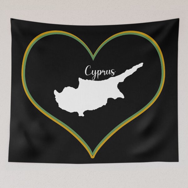 Item preview, Black Heart Cyprus Map designed and sold by Astralia.