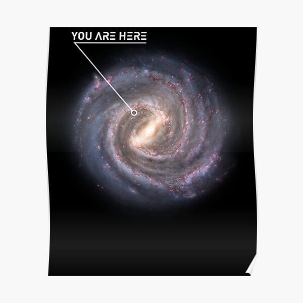 "You Are Here Galaxy Astronomy Milky Way Space SciFi" Poster for Sale