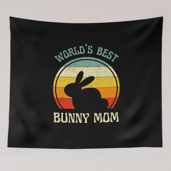 Aperçu de l'œuvre rabbit lover - worlds best bunny mom - vintage retro design créée et vendue par rmpk101.