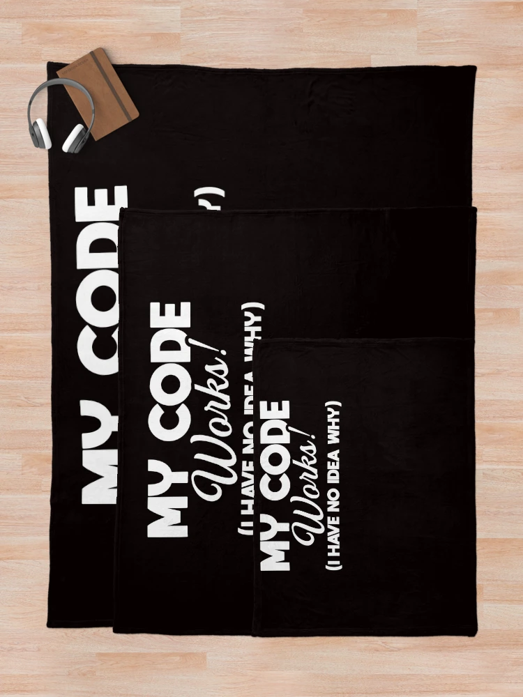 Thumbnail 5 of 6, Throw Blanket, Coder Coding Developer Computer Science Internet Debugging designed and sold by TomGiantDesigns.